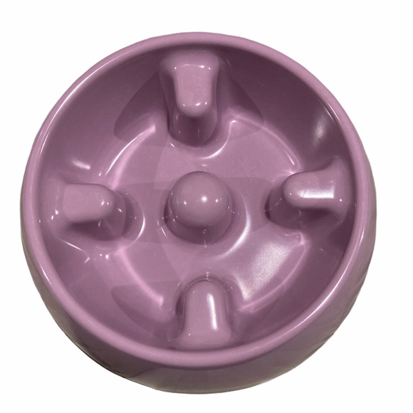 Sm Dog BOWL TO SLOW DOWN EATING- speed bumps PINK - Picture 1 of 9